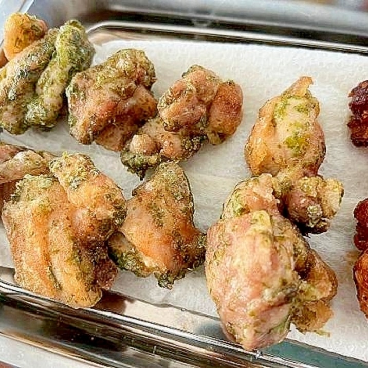 お弁当にのり塩から揚げ